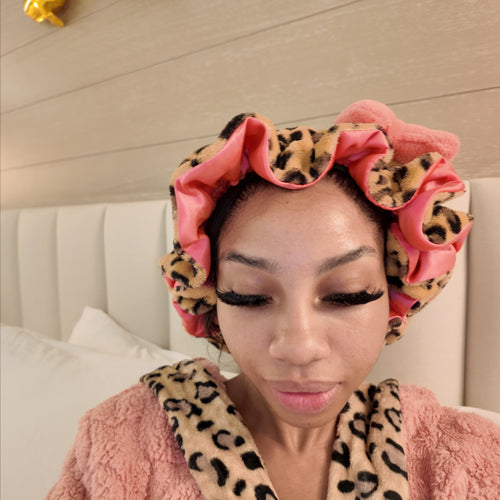 Classic Leopard Princess Plush Bonnet