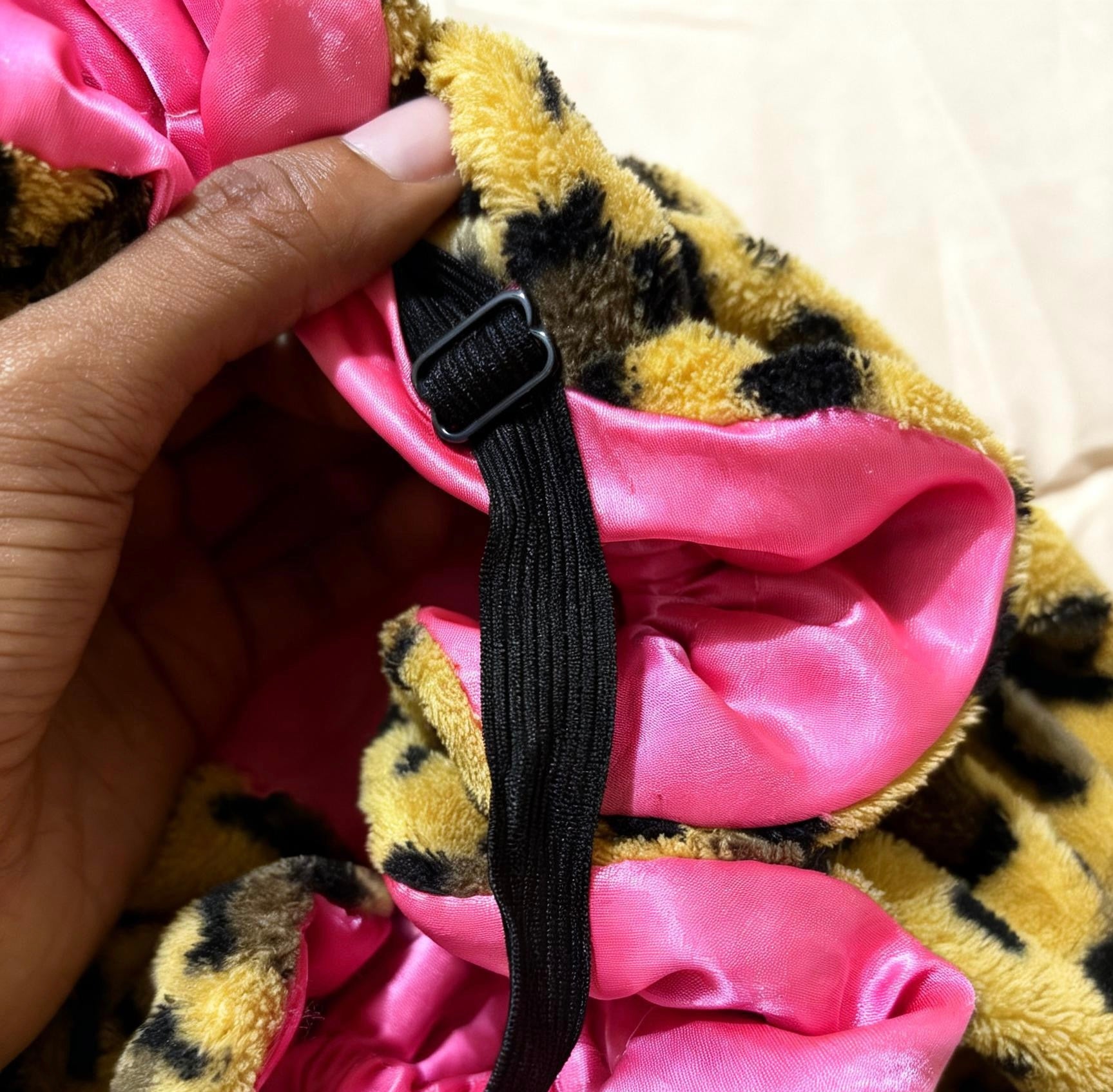 Classic Leopard Princess Plush Bonnet