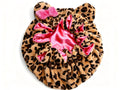 Classic Leopard Princess Plush Bonnet
