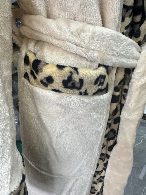 Champagne Cheeteh- Princess Plush Robe