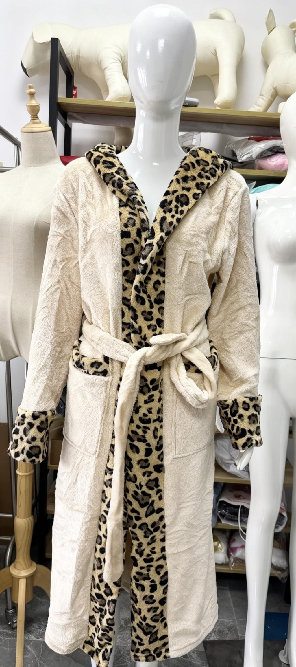 Champagne Cheeteh- Princess Plush Robe