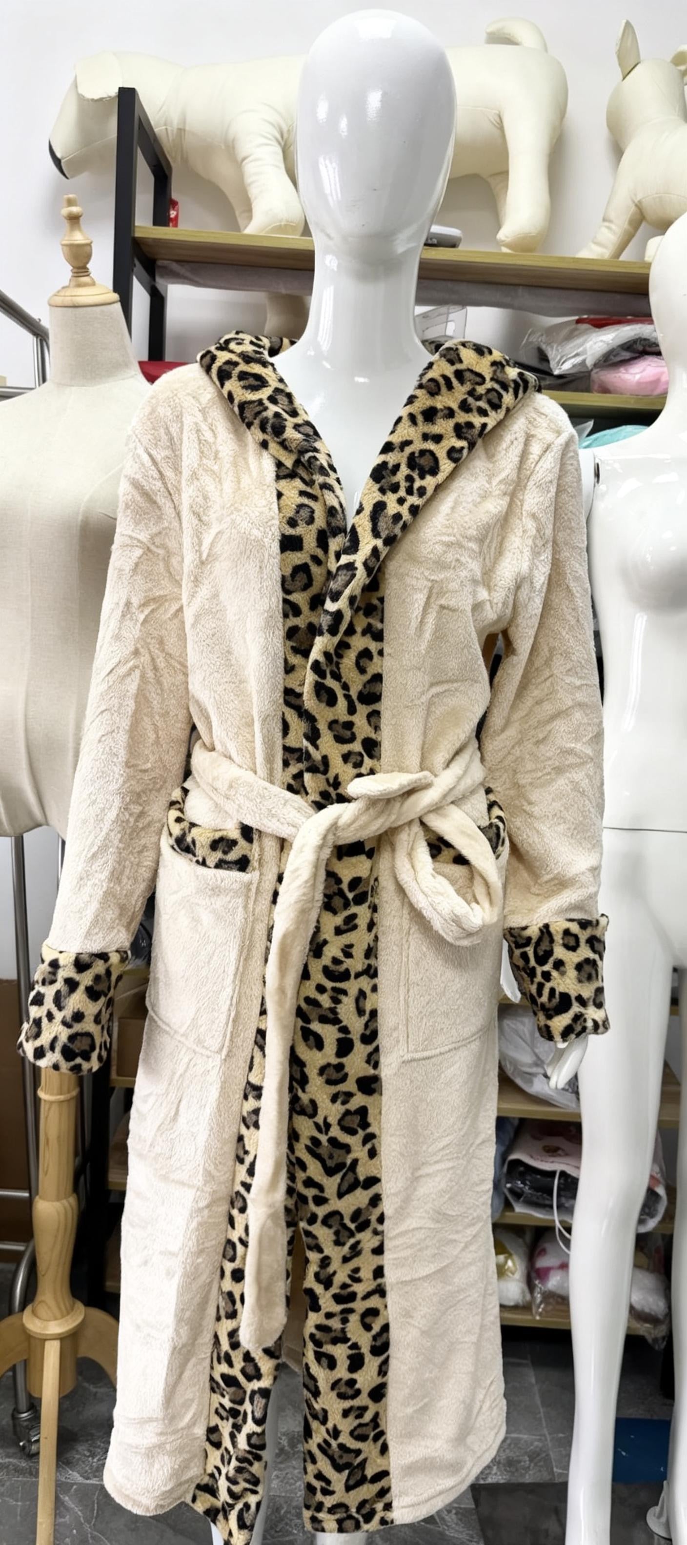 Champagne Cheeteh- Princess Plush Robe