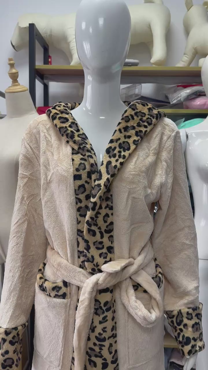 Champagne Cheeteh- Princess Plush Robe